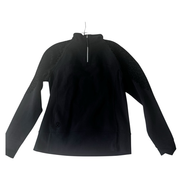 Lululemon Floral Flock Pullover Lightweight Scuba Cotton Velvet SweatShirt Goth - Picture 3 of 16